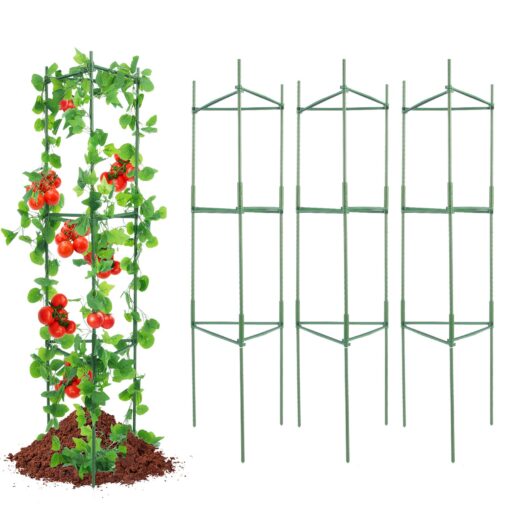 VEVOR 6 Pack Adjustable 122m 48 Tomato Cages for Garden Durable Metal Plant Support Stakes