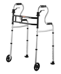 VEVOR 3-in-1 Stand-Assist Folding Walker with Adjustable Height (79-97 cm / 31.1-38 inch) & Width (44.5-54.6 cm / 17.5-21.5 inch)