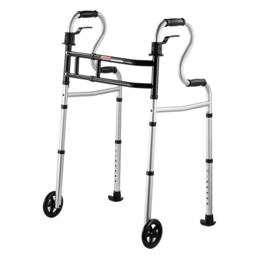 VEVOR 3 in 1 Stand Assist Folding Walker with Adjustable Height 79 97 cm 311 38 inch Width 445 546 cm 175 215 inch