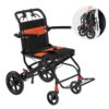VEVOR Lightweight Foldable Aluminum Alloy Transport Wheelchair with 18 Inch 46 cm Wide Seat