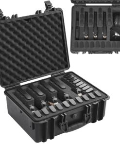 VEVOR Lockable Hard Pistol Case for 5 Handguns