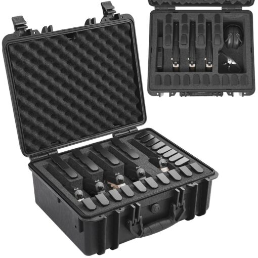 VEVOR Lockable Hard Pistol Case for 5 Handguns