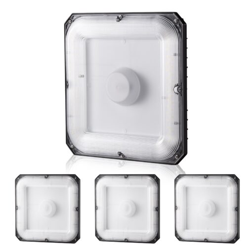 VEVOR 4 Pack LED Canopy Lights 80W 8800LM 5000K IP65 Waterproof Outdoor Lighting for Gas Stations