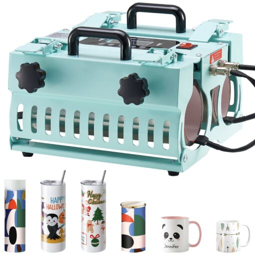 VEVOR Dual Station Tumbler Heat Press Machine for 11 30 oz 325 885 ml Cups Precise Digital Control and Quick 1 Minute Transfer