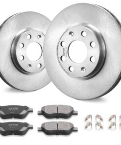 VEVOR Ceramic Front Brake Rotor and Pad Kit for Vauxhall Adam Corsa D Box Hatchback - 257mm (10.1