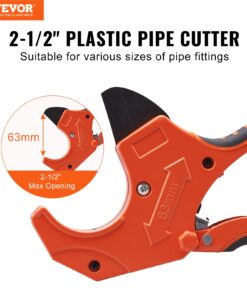 Plastmasas cauruļu griešana līdz 2-1/2" (64 mm)