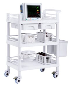 VEVOR Mobile Medical Lab Cart with 3 Tiers