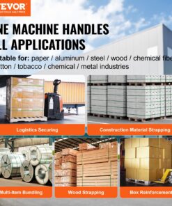 Handheld 3500N Tension Strapping Machine for 13-19mm (1/2"-3/4") PP/PET Straps