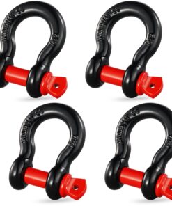 VEVOR 4 Pack D Ring Shackle with 19 mm (3/4