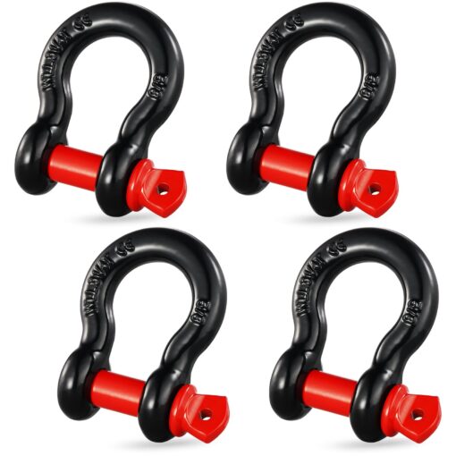 VEVOR 4 Pack D Ring Shackle with 19 mm 34 Screw Pin