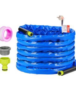 VEVOR 15m (50ft) Heated RV Drinking Water Hose - Antifreeze to -42.7°C (-45°F)