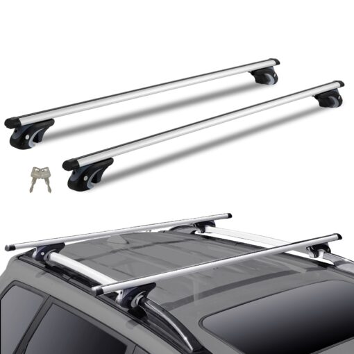 VEVOR Universal Roof Rack Crossbar 120cm 472 inch for Vehicles with Raised Side Rails