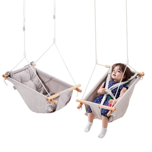 VEVOR Adjustable Canvas Hammock Swing with 5 Point Harness