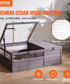 2-Room Reptile Enclosure 965x610x330 mm (38x24x13 in) for Indoor & Outdoor Use