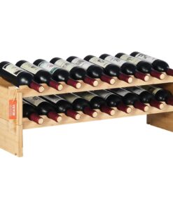 VEVOR Bamboo Wine Rack - 18 Bottle Capacity