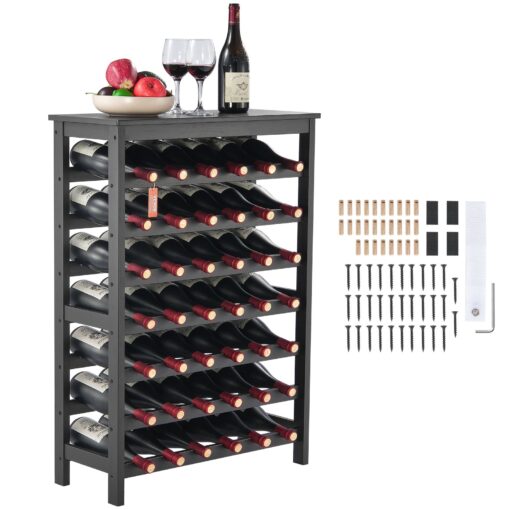 VEVOR Bamboo Wine Rack for 42 Bottles with Tabletop