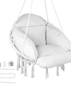 VEVOR Macramé Hammock Swing Chair with Cushion