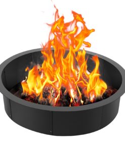 VEVOR 1143 mm (45 Inch) Large Steel Fire Pit Ring with DIY Installation for Backyard and Patio