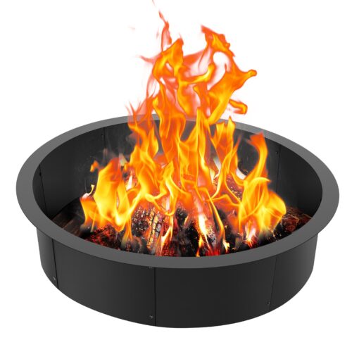 VEVOR 1143 mm 45 Inch Large Steel Fire Pit Ring with DIY Installation for Backyard and Patio