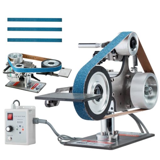 VEVOR Variable Speed Belt Grinder Sander 76 x 25 cm 30 x 1 in with 550W Motor and 2 Grinding Modes