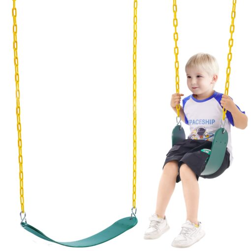 VEVOR 2 Pack Heavy Duty Swing Seats with 168 cm 66 Inch Chain for Children 36 Months+ 136 kg 300 lbs Capacity