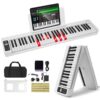 VEVOR 61 Key Ultra Slim Foldable Keyboard Piano with Bluetooth and MIDI