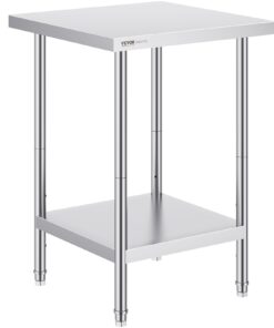 VEVOR Stainless Steel Commercial Work Prep Table with Adjustable Shelves