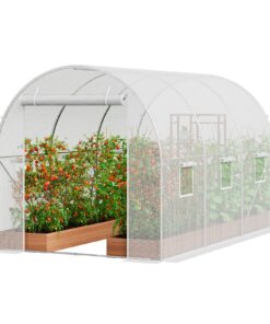 VEVOR Walk-in Tunnel Greenhouse 2.92x1.96x1.90m (9.58x6.43x6.23ft) Galvanized Frame with PE Cover and Ventilation Windows