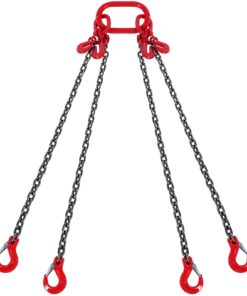 VEVOR G80 Lifting Chain Sling with 4 Legs and Grab Hooks