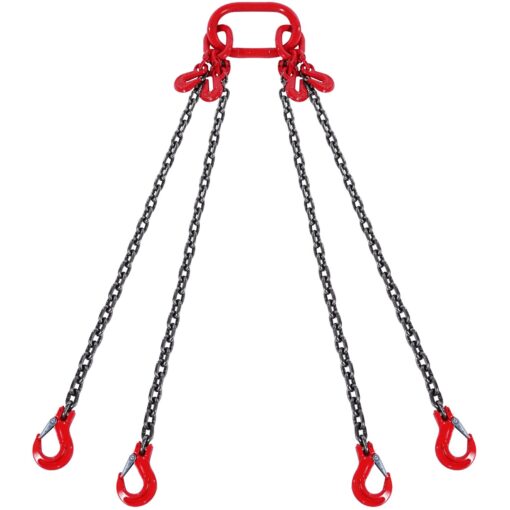 VEVOR G80 Lifting Chain Sling with 4 Legs and Grab Hooks