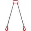 VEVOR 8mm x 15m Chain Sling 2 Legs G80 Lifting Chain with Grab Hooks 2993 kg Capacity