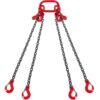 VEVOR Heavy Duty 4 Leg G80 Lifting Chain Sling with Adjustable Grab Hooks