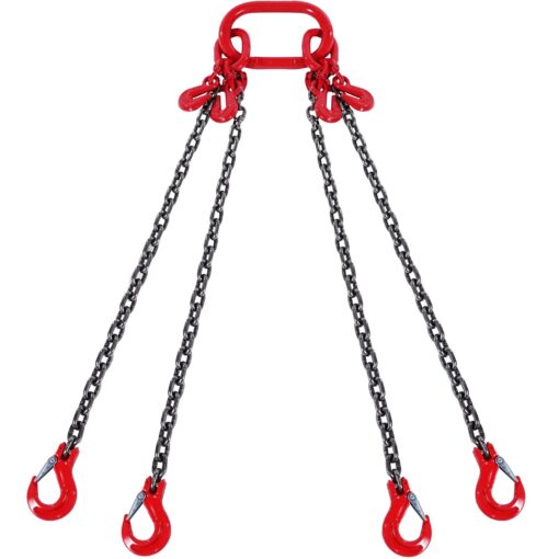 VEVOR Heavy Duty 4 Leg G80 Lifting Chain Sling with Adjustable Grab Hooks