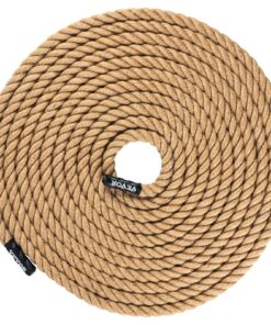 VEVOR 25mm x 15m Natural Hemp Gym Climbing Rope for Fitness and Strength Training