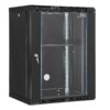Настенный Сетевой Серверный Стеллаж VEVOR 15U глубиной 45 см 18 дюймов с запирающейся Стеклянной дверцей