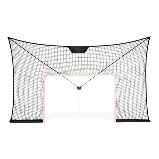 VEVOR 12x7 FT 366x213 m Hockey Goal Backstop Net with Sandbag Stabilization for Outdoor and Indoor Use