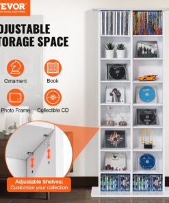 Holds 464 CDs or DVDs