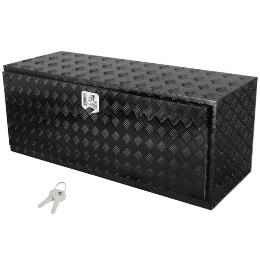 VEVOR Aluminum Underbody Truck Tool Box with Lock 1524 x 610 x 610 mm 60 x 24 x 24 in Waterproof Storage for Trailers