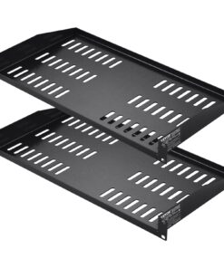 VEVOR 2PCS 19-Inch 1U Vented Server Rack Shelf Set