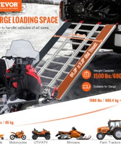 1500 lbs (680 kg) ietilpība sniega motocikliem