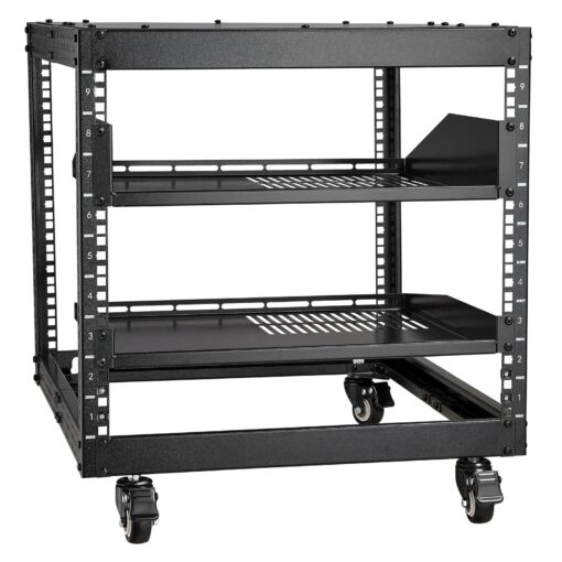 VEVOR 9U 4 Post Open Frame Adjustable Server Rack Network Enclosure