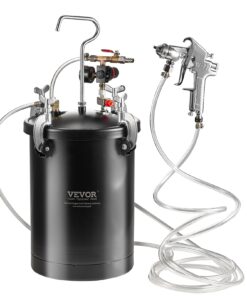 VEVOR 15L/3.75gal Spray Paint Pressure Pot with Adjustable Pressure Gauge and 4mm Nozzle Spray Gun