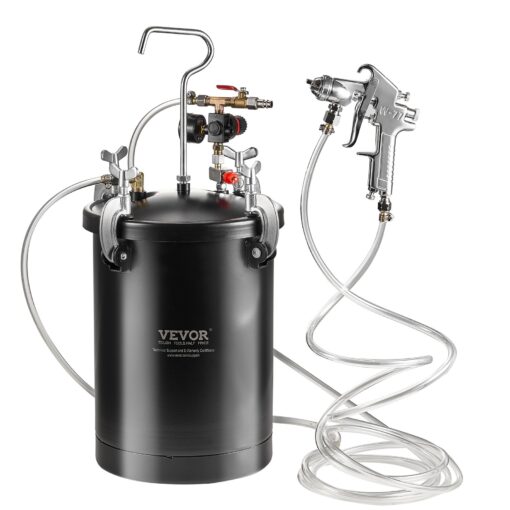 VEVOR 15L375gal Spray Paint Pressure Pot with Adjustable Pressure Gauge and 4mm Nozzle Spray Gun