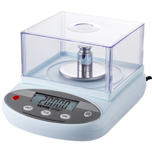 VEVOR High Precision Analytical Balance Lab Scale 500g x 0001g with Windshield and LCD Display