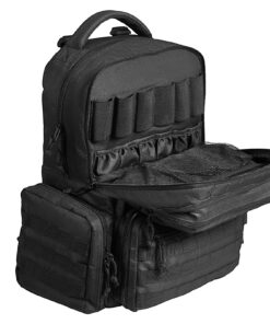 VEVOR Tactical Gun Range Backpack for 6 Pistols with Spacious Storage and Molle System