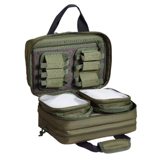 VEVOR Tactical Range Bag for 2 Pistols with Built in Pistol Bags