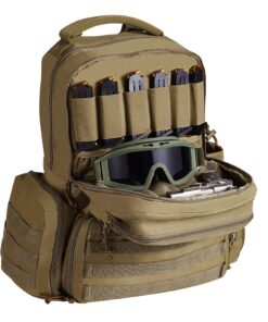 VEVOR Waterproof Tactical Range Backpack for 6 Pistols with Molle System