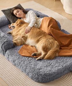 VEVOR Human Dog Bed - Large Washable 183 x 122 x 25 cm (72 x 48 x 10 in) Adult Size Bed with PV Velvet for Relaxation and Bonding