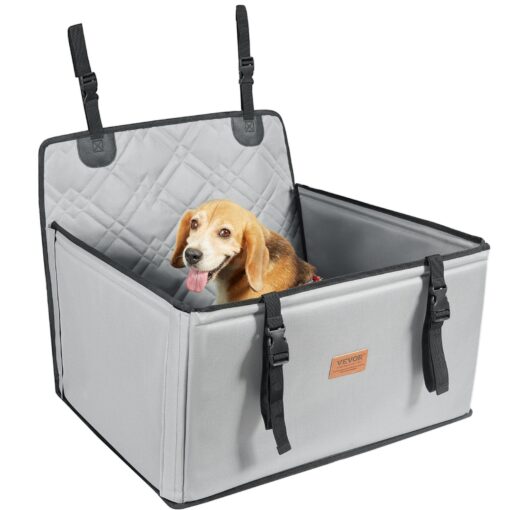 VEVOR Gray Dog Booster Car Seat for Small