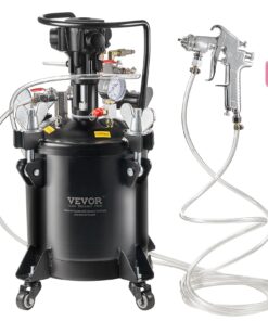 VEVOR 10L/2.5 Gal Spray Paint Pressure Pot Tank with Automatic Stirring and Adjustable Pressure